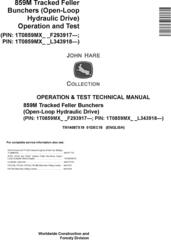 John Deere 859M (SN. F293917-, L343918-) Feller Bunchers (Open-Loop) Diagnostic Manual (TM14087X19)