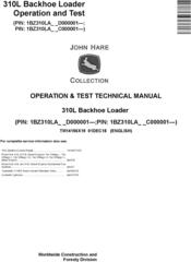 John Deere 310L (SN.C000001-,D000001-) Backhoe Loader Operation & Test Technical Manual (TM14156X19)