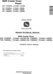 John Deere 950K (SN. F310401-338999) Crawler Dozer Service Repair Technical Manual (TM14165X19)