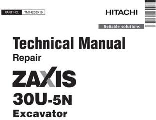 Hitachi Zaxis 30U-5N Excavator Service Repair Technical Manual (TM14238X19)