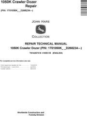 John Deere 1050K (SN. D268234-) Crawler Dozer Repair Technical Service Manual (TM14257X19)