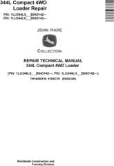 John Deere 344L Compact 4WD Loader Repair Technical Manual (TM14280X19)