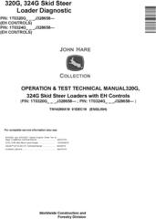 John Deere 320G, 324G Skid Steer Loader Operation & Test Technical Manual (TM14290X19)