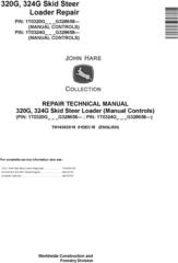 John Deere 320G, 324G Skid Steer Loader (Manual Controls) Repair Technical Manual (TM14302X19)