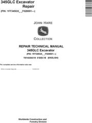 John Deere 345GLC Excavator Repair Technical Manual (TM14304X19)