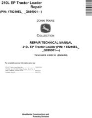 John Deere 210L EP Tractor Loader Repair Technical Manual (TM14314X19)