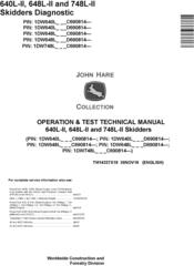 John Deere 640L-II, 648L-II and 748L-II Skidders Operation & Test Technical Manual (TM14337X19)