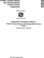 John Deere 1775NT 12-Row Planter with Display-Based Frame Control Diagnostic Technical Manual (TM144819)