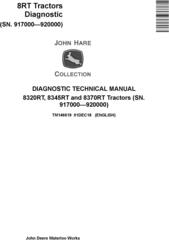 John Deere 8320RT, 8345RT, 8370RT Tractors (SN.917000-920000) Diagnostic Technical Manual (TM146619)