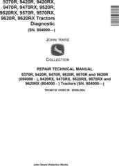 John Deere 9370R 9420R/RX 9470R/RX 9520R/RX 9570R/RX 9620R/RX 
Tractors Repair Manual (TM146719)