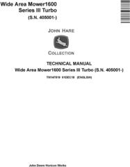 John Deere Wide Area Mower1600 Series III Turbo (SN. 405001-) Technical Manual (TM147819)