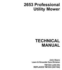 TM1533 - John Deere Professional Utility Mower Type 2653 Diagnostic and Repair Technical Service Manual