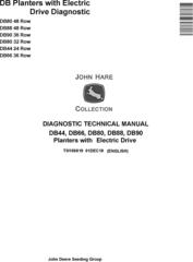 John Deere DB44, DB66, DB80, DB88, DB90 Planters w/Electric Drive Diagnostic Technical Manual (TM156919)