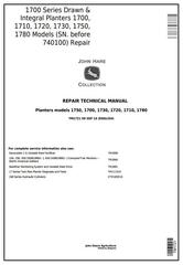 TM1721 - John Deere 1700, 1710, 1720, 1730, 1750, 1780 Planters (SN.-740100) Technical Service Manual