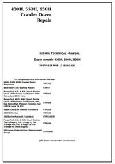 TM1744 - John Deere 450H, 550H, 650H Crawler Dozer Service Repair Technical Workshop Manual