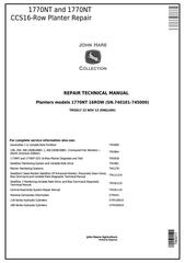 TM2017 - John Deere 1770NT and 1770NT CCS 16-Row Planter (SN. 740101-745000) Service Repair Manual