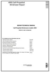 TM2033 - John Deere 4895 Self-Propelled Hay and Forage Windrower (SN.-180000) Service Repair Manual