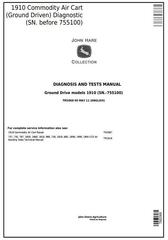 TM2068 - John Deere 1910 (SN.-755100) Commodity Air Cart (Ground Driven) Diagnostic Service Manual