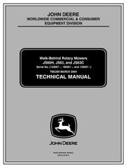 TM2209 - John Deere Walk-Behind Rotary Mowers JS63 , JS63C, S60H Diagnostic and Repair Technical Service Manual