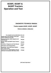 TM2215 - John Deere 8230T, 8330T & 8430T Tracks Tractors Diagnosis and Tests Service Manual