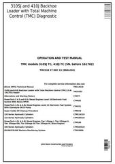 TM2318 - John Deere 310SJ TC, 410J TC Backhoe Loader w.TMC (SN.-161702) Diagnostic&Test Service Manual