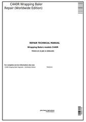 TM301119 - John Deere C440R Round Hay and forage Wrapping Baler Service Repair Technical Manual