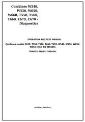 TM402119 - John Deere Combines W540, W550, W650, W660, T550, T560, T660, T670 C670 Diagnostic Manual