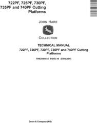 John Deere 722PF, 725PF, 730PF, 735PF and 740PF Cutting Platforms Technical Manual (TM5ZN54632)