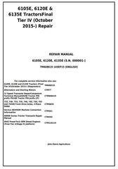 TM608619 - John Deere 6105E, 6120E, 6135E Final Tier IV (from 10.2015) Tractors Service Repair Manual