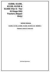 TM608819 - John Deere 6100D, 6110D, 6115D, 6125D & 6130D Tractors Service Repair Manual