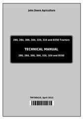 TM700419 - John Deere Tractors 280, 284, 300, 304, 320, 324, B350 All Inclusive Technical Service Manual