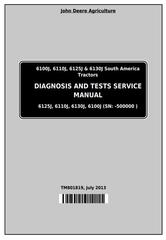 TM801819 - John Deere Tractors 6100J, 6110J, 6125J, 6130J (South America) Diagnostic, Tests Service Manual