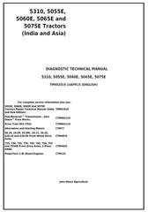 TM902019 - John Deere 5310, 5055E, 5060E, 5065E and 5075E India, Asia Tractors Diagnosis and Tests manual