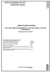 TMF387449 - John Deere 703G, 753G, 608S Tracked Feller Buncher Service Repair Technical Manual