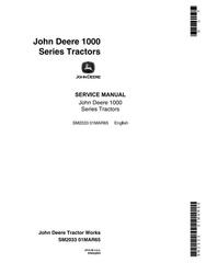 SM2033 - John Deere 1010, 1010RS, 1010RU, 1010RUS, 1010O, 1010U, 1010R Tractors Technical Service Manual