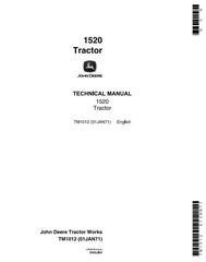 TM1012 - John Deere 1520 Utility Tractor Technical Service Manual