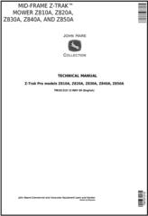 TM101319 - John Deere Z810A, Z820A, Z830A, Z840A, Z850A Z-Trak Pro Mid-Frame Mower Technical Manual