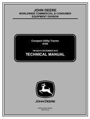 TM102419 - John Deere 4105 Compact Utility Tractors All Incliusive Technical Service Manual