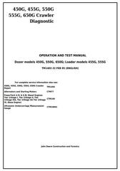 TM1403 - John Deere 450G, 455G, 550G, 555G, 650G Crawler Dozer/Loader Diagnostic Workshop Service Manual