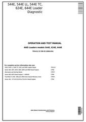 TM1413 - John Deere 544E, 544E LL, 544E TC, 624E, 644E 4WD Loader Diagnostic and Test Service Manual