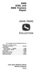 TM1433 - John Deere 8560, 8760, 8960 4WD Articulated Tractors Service Repair Technical Manual