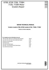 TM1453 - John Deere 670B, 672B, 770B, 770BH, 772B, 772BH HFWD/Motor Graders Service Repair Manual