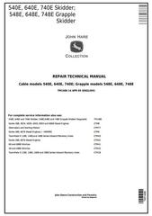 TM1486 - John Deere 540E, 640E, 740E Cable Skidder; 548E, 648E, 748E Grapple Skidder Repair Manual