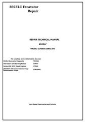 TM1542 - John Deere 892ELC Excavator Service Repair Technical Manual