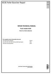 TM1579 - John Deere 653E Tracked Feller Buncher Service Repair Technical Manual