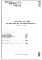TM1637 - John Deere 644H 4WD Loader and 644H MH Material Handler Diagnostic and Test Service Manual