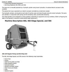 TM1767 - John Deere 446, 456, 456s, 546, 556, 466, 466s, 566 Round Balers All Inclusive Technical Manual