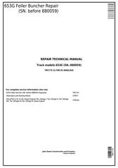 TM1775 - John Deere 653G (SN. before 880059) Tracked Feller Buncher Service Repair Technical Manual