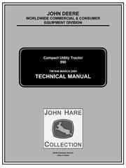 TM1848 - John Deere 990 Compact Utility Tractors Technical Service Manual