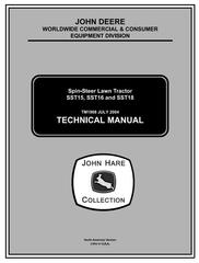 TM1908 - John Deere SST15, SST16, SST18 Spin-Steer Lawn Tractors Technical Service Manual